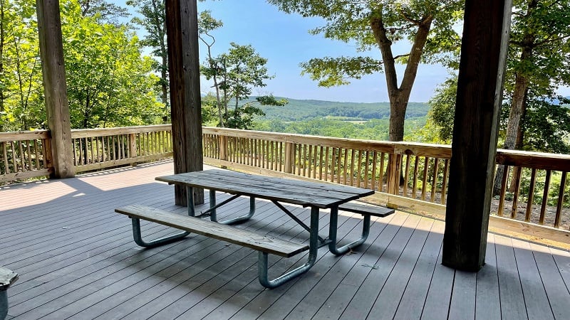 Picnic Table Overlook at Shenandoah River State Park