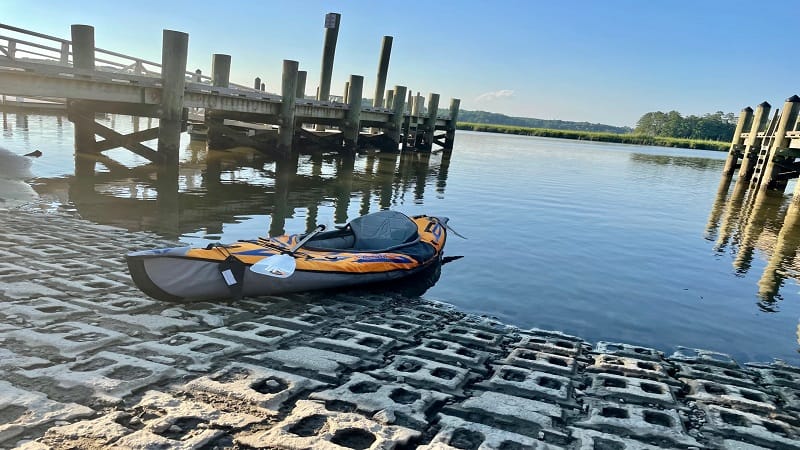 Kayak at Gray's Creek in Surry, Virginia