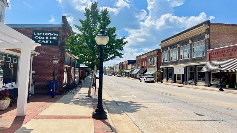Main Street in Downtown Farmville, Virginia