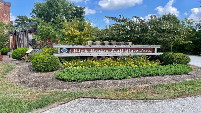 High Bridge Trail State Park Sign