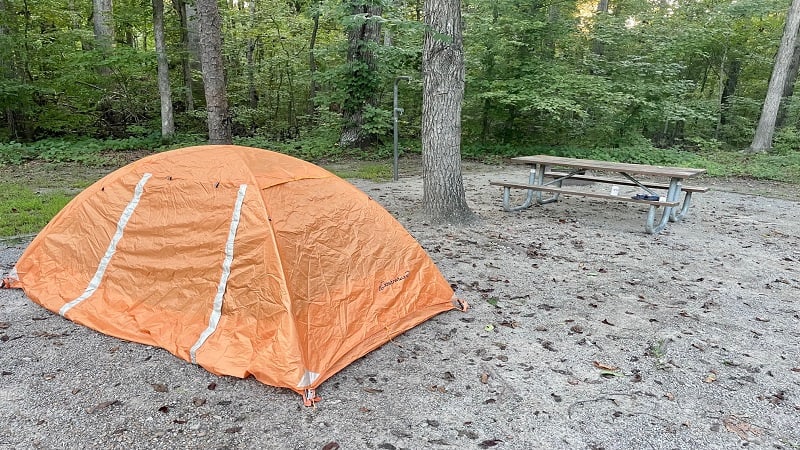 Camp Site at Twin Lakes State Park