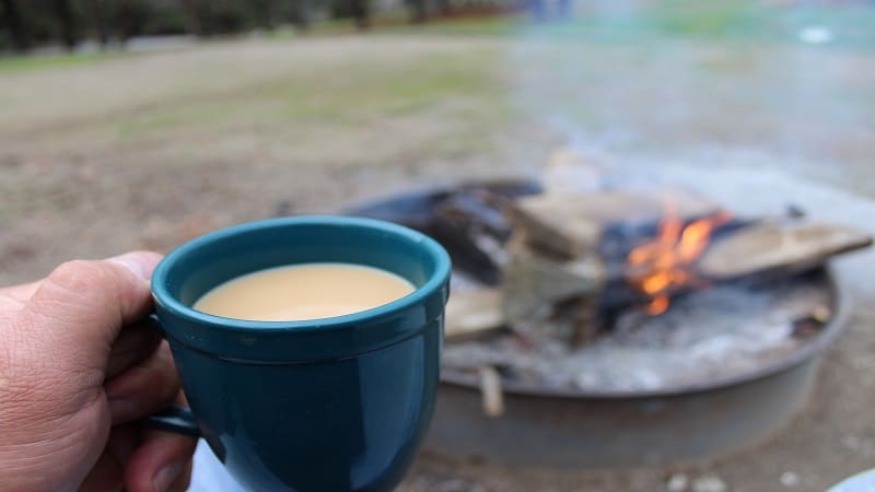 Coffee by a Campfire