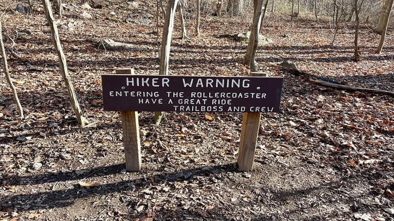 Hiker Warning Sign