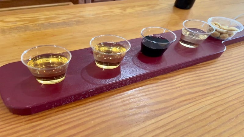 Wine Flight at Hampton Roads Winery