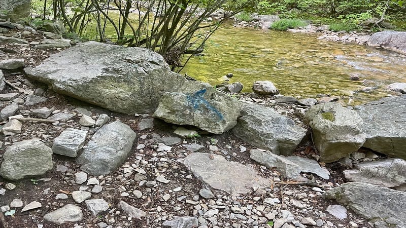 Trail Marking on St. Mary's Falls Trail