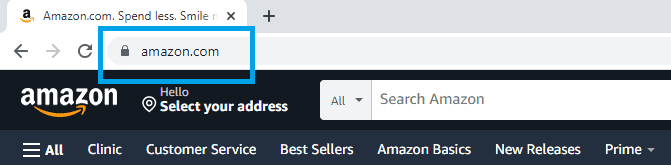 Step One: Navigate to Amazon.com