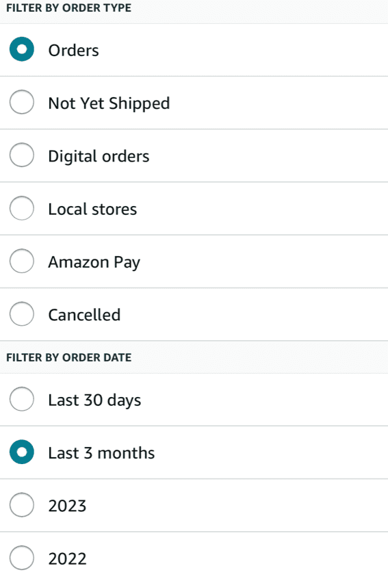 Mobile Step Three - Filter Orders