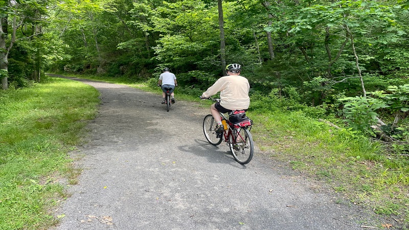 Bikers on the New River Trail in Virginia