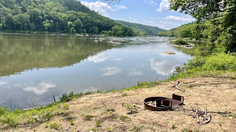 Double Shoals Campground at New River Trail State Park in Virginia