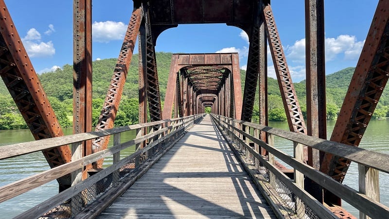 Hiwassee Bridge on New River Trail in Virginia