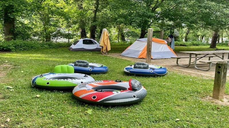 Millrace Campground at New River Trail State Park in Virginia