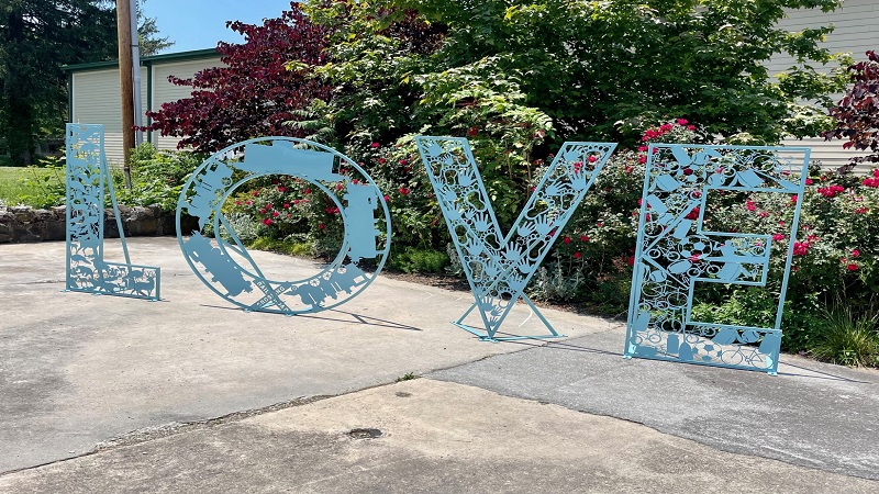 LOVE Sign in Pulaski, Virginia