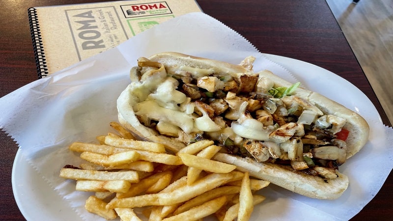 Cheesesteak at ROMA in Pulaski, Virginia