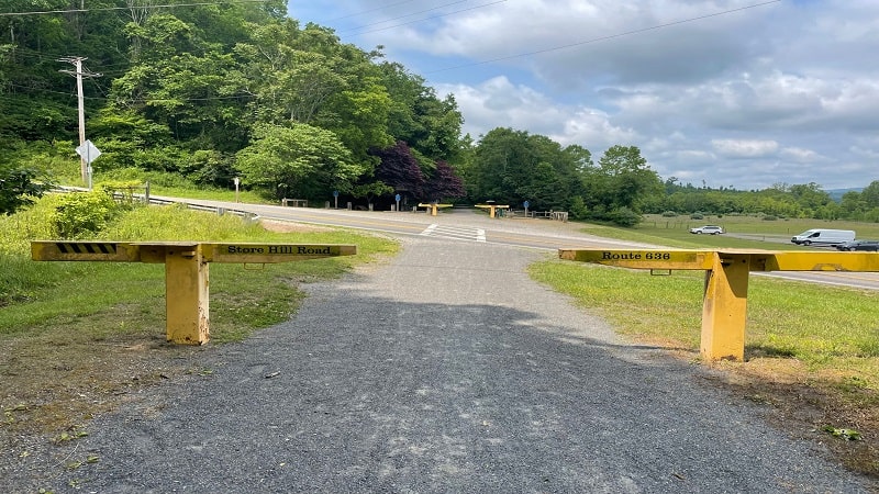 Stone Hill Road at New River Trail State Park in Virginia