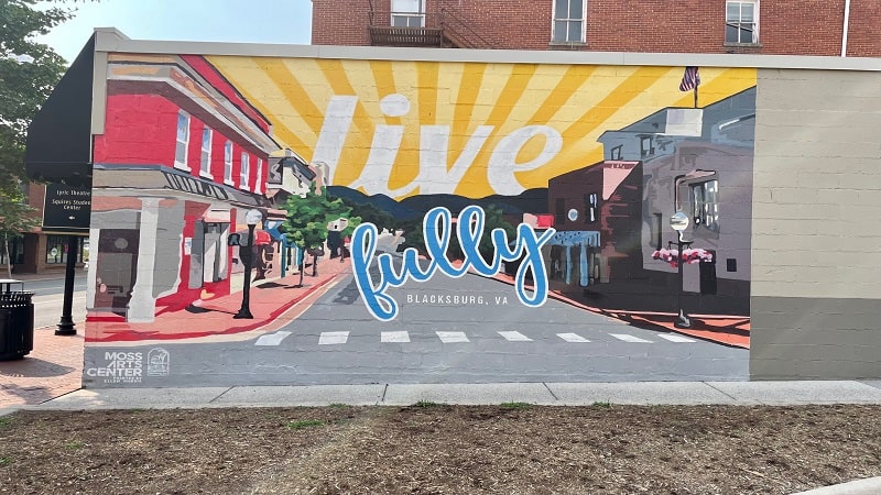 Mural in Downtown Blacksburg, Virginia