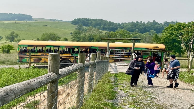 Safari Bus at Fort Chiswell Animal Park near Wytheville, VA