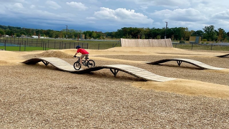 Bike skills park at Luray RV Resort