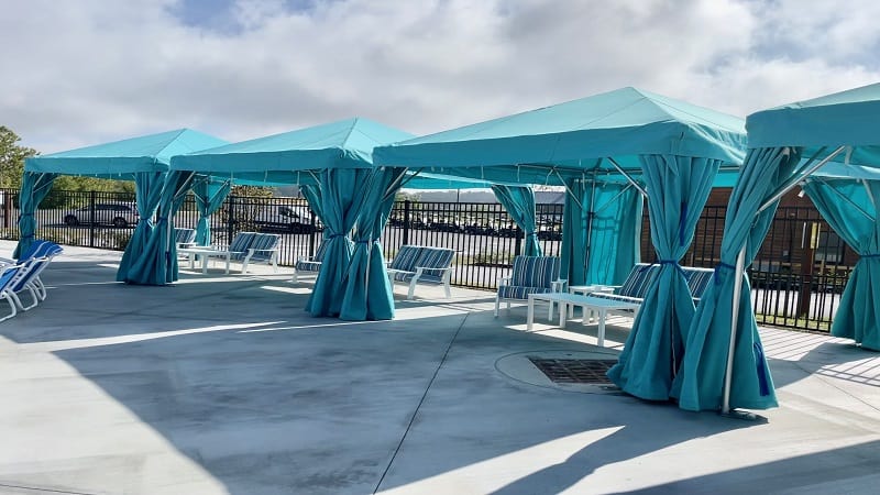 Pool Cabanas at Luray RV Resort