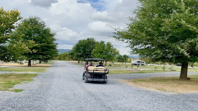 Golf Cart at Luray RV Resort