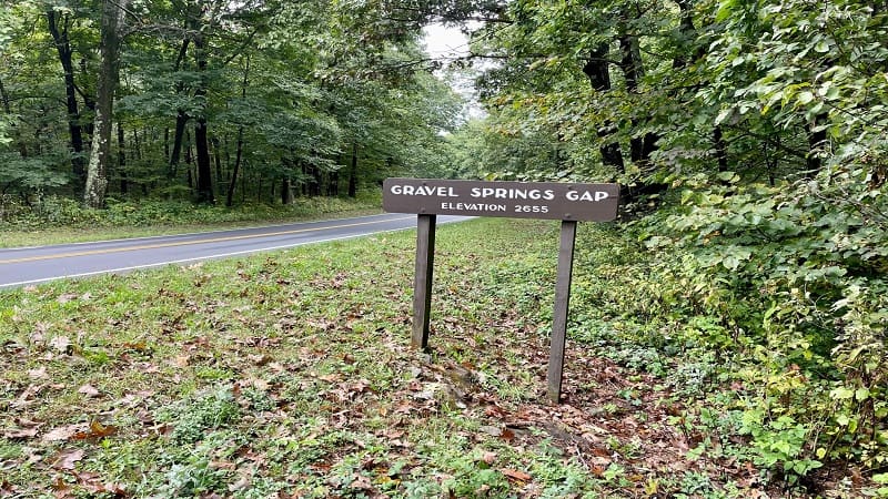 Gravel Springs Gap Sign