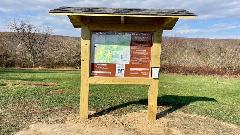 Trail Kiosk at Sweet Run State Park