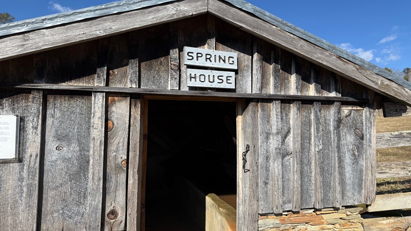 Spring House at Matthews Living History Farm Museum
