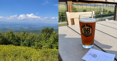 Bluff Mountain views and a post-hike beer at Devils Backbone on the Shenandoah Beerwerks Trail